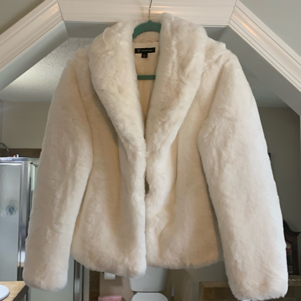 INC FAUX FUR COAT